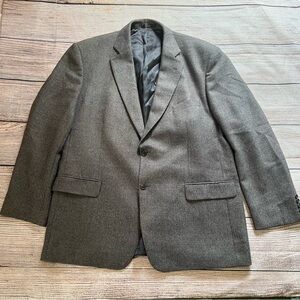 Vintage Lord West Gray Blazer Mens‎ 46R 100% Pure Lambs Wool Jacket Career Tweed
